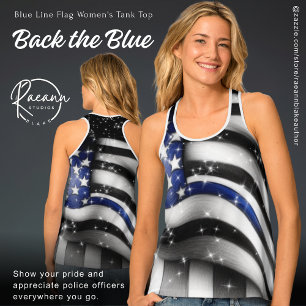 Blue Line Flag Women's Tank Top