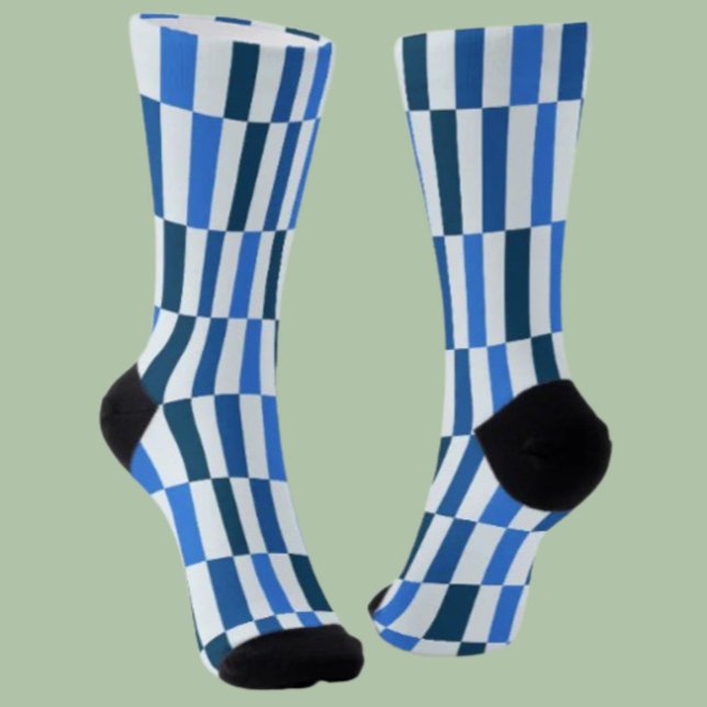 Blue Line Flow Crew Socks (Creator Uploaded)