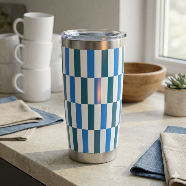 Blue Line Flow Thermal Tumbler (Creator Uploaded)