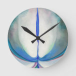 Blue Line | Georgia O&#39;Keeffe | Round Clock