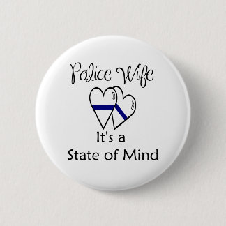blue line hearts - Customized Button