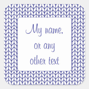 BLUE LINE KNIT 3" Square Matte Stickers