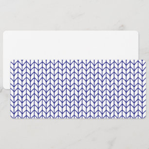 BLUE LINE KNIT 4x9.25 Flat Card / Horizontal