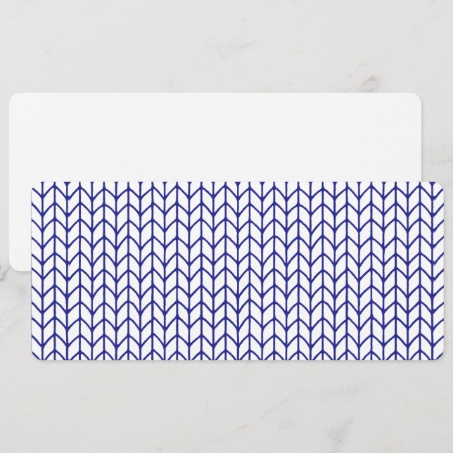 BLUE LINE KNIT 4x9.25 Flat Card / Horizontal (Front/Back)