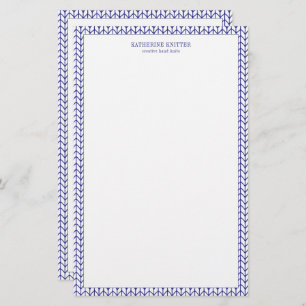 BLUE LINE KNIT 5.5x8.5 Business Stationery