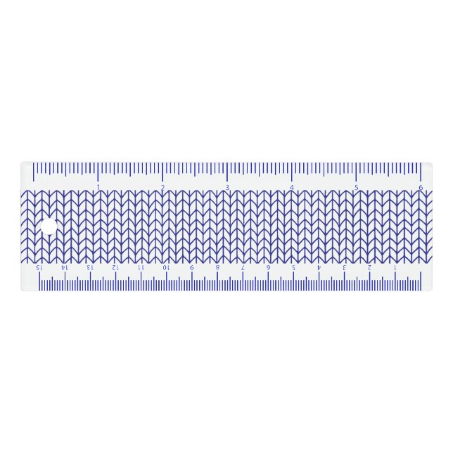 BLUE LINE KNIT 6" Ruler (Front)