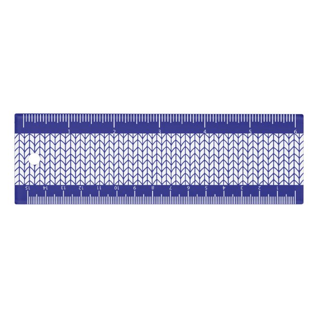BLUE LINE KNIT 6" Ruler / Blue (Front)