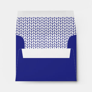 BLUE LINE KNIT A2 Envelope (note cards) / Blue