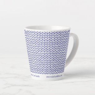 BLUE LINE KNIT Business ID Latte Mug