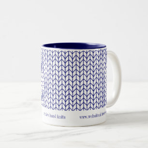 BLUE LINE KNIT Business ID Navy Two-Tone Mug