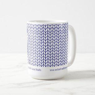 BLUE LINE KNIT Business ID Tall White Mug