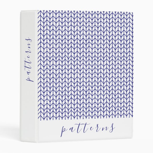 BLUE LINE KNIT Mini Binder  (Front/Spine)