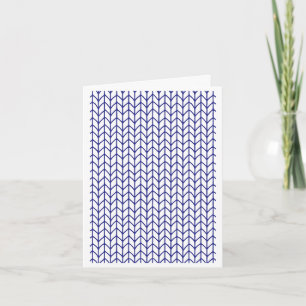 BLUE LINE KNIT Note Card / Vertical