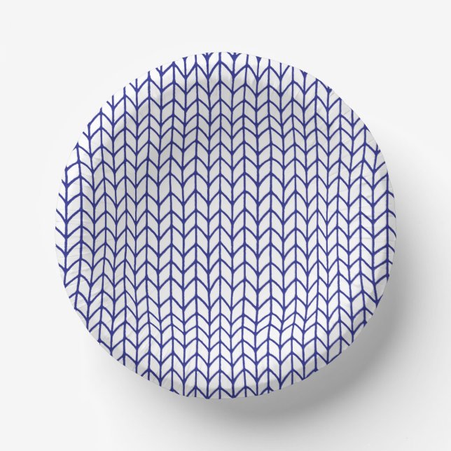 BLUE LINE KNIT Paper Bowls (Front)