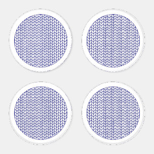 BLUE LINE KNIT Round Acrylic Coasters