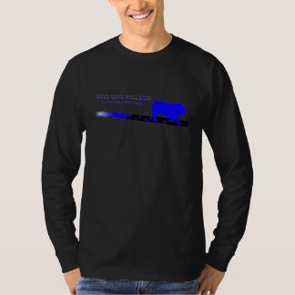 Blue Line Logo Black Tshirt