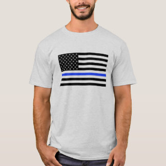 Blue Line Men's Shirt Flag Officer