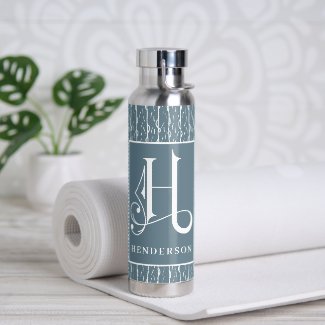  Blue LIne Pattern  H Monogram,