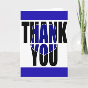 Blue Line Police "Thank You" Letterpress Thank You Card