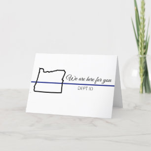 Blue Line support/sympathy- OR -customize Holiday Card