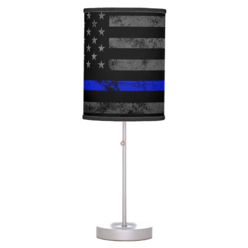 BLUE LINE VINTAGE AMERICAN FLAG TABLE LAMP