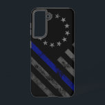 Blue Line Vintage Betsy Ross American Flag Samsung Galaxy S21 Case<br><div class="desc">Show Your Support for Our First Responders! Police,  Fire And Rescue,  and EMT Available!</div>