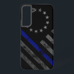 Blue Line Vintage Betsy Ross American Flag Samsung Galaxy S22  Case<br><div class="desc">Show Your Support for Our First Responders! Police,  Fire And Rescue,  and EMT Available!</div>