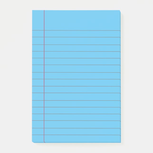 blue Lined School Notebook Paper N Post-it Notes (Front)