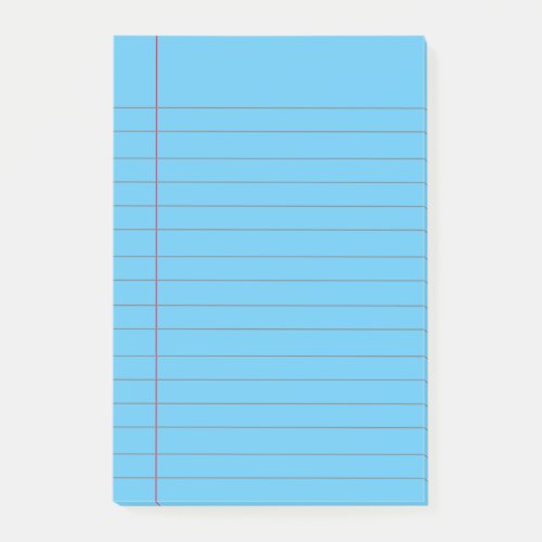 blue Lined School Notebook Paper Post_it N Post_it Notes