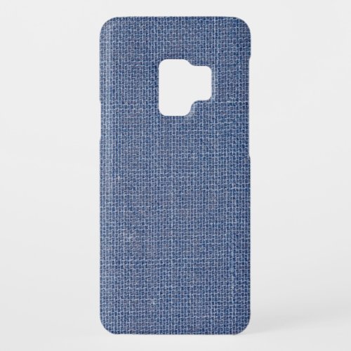 Blue Linen Texture Closeup Photo Case_Mate Samsung Galaxy S9 Case