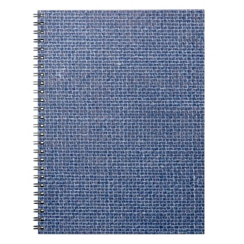 Blue Linen Texture Closeup Photo Notebook