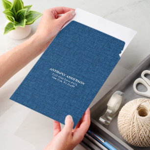 Blue Linen Texture    Envelope Mailers