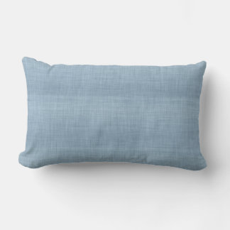 Blue Linen Texture Lumbar Pillow