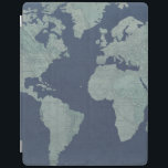 Blue Linen World Map iPad Smart Cover<br><div class="desc">Blue Linen Map Artist: Studio W</div>