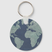 Blue Linen World Map