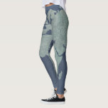 Blue Linen World Map Leggings<br><div class="desc">Blue Linen Map  Artist: Studio W</div>