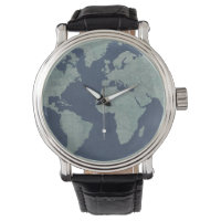 Blue Linen World Map