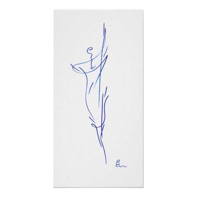 Blue Lines 3, Series "Simple Traits" Poster (Front)