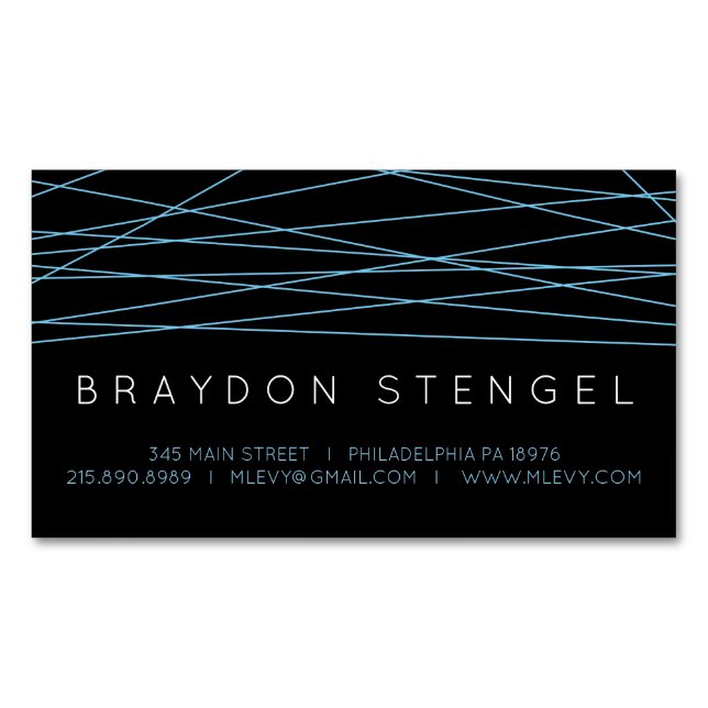 BLUE LINES Business Card Magnet (Front)