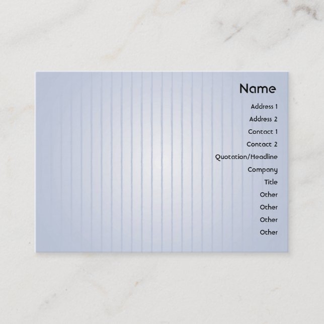 Blue Lines - Chubby Business Card (Front)