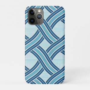 Blue Lines Pattern iPhone 11 Pro Case