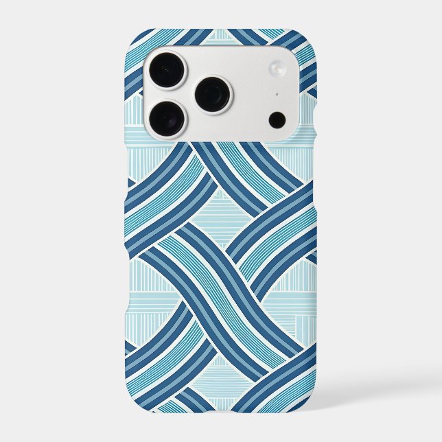 Blue Lines Pattern Iphone Case (Back)