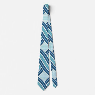 Blue Lines Pattern Neck Tie