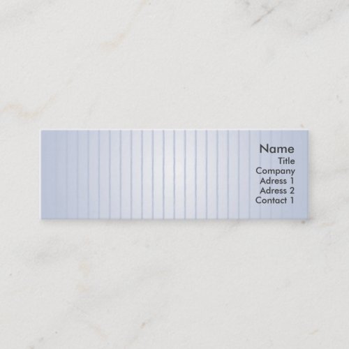 Blue Lines - Skinny Business Card Templates