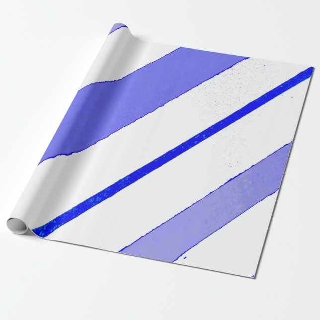 Blue lines wrapping paper (Unrolled)