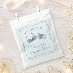 Blue Lingerie Shower Bachelorette Party Dessert Favor Bag