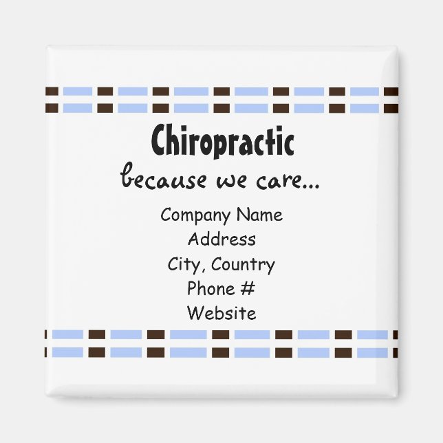 Blue Link Design Magnet (Front)