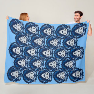 Blue Lion emote Fleece Blanket