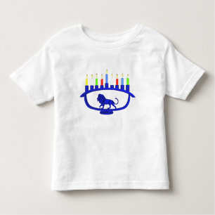 Blue Lion Menorah Toddler T-shirt