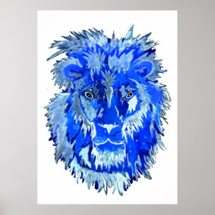 Blue Lion Spirit Poster